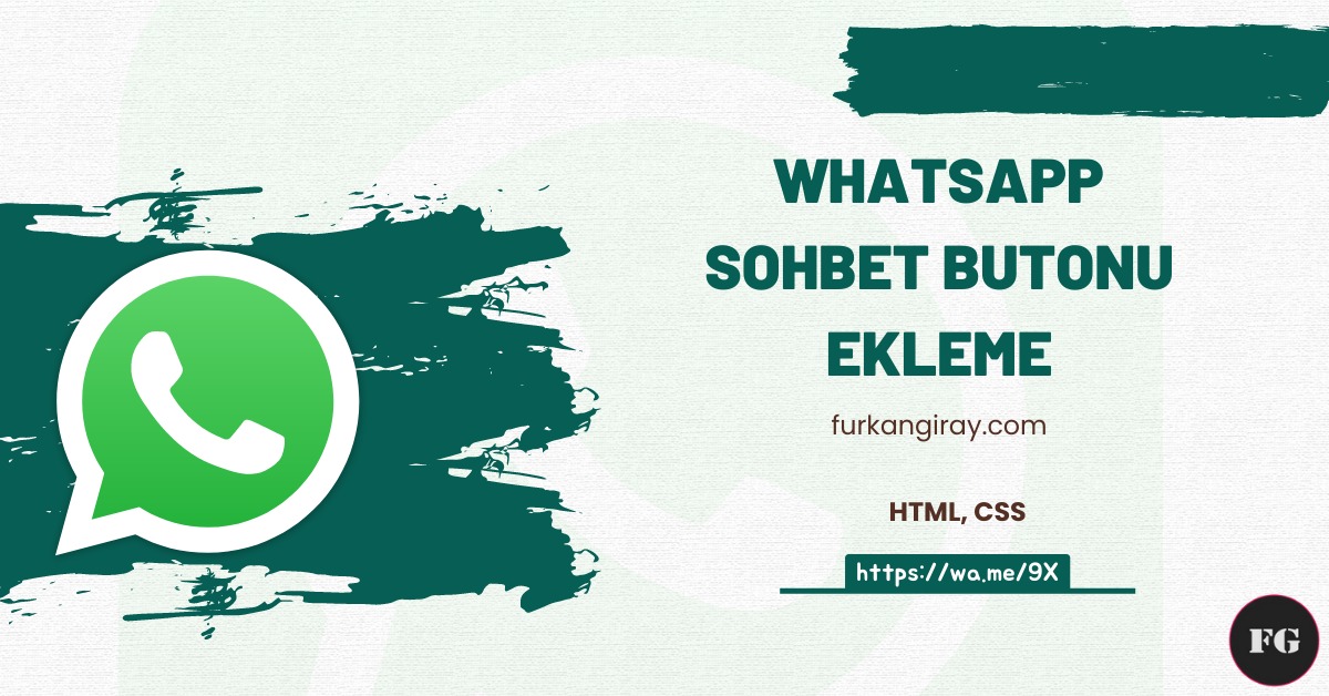 WhatsApp Sohbet Butonu Ekleme